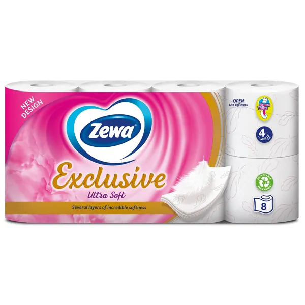 Tualetinis popierius ZEWA ULTRA SOFT, 8 ritinėliai