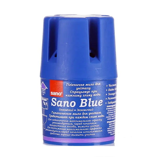 Tualeto valiklis-gaiviklis SANO BLUE 150g