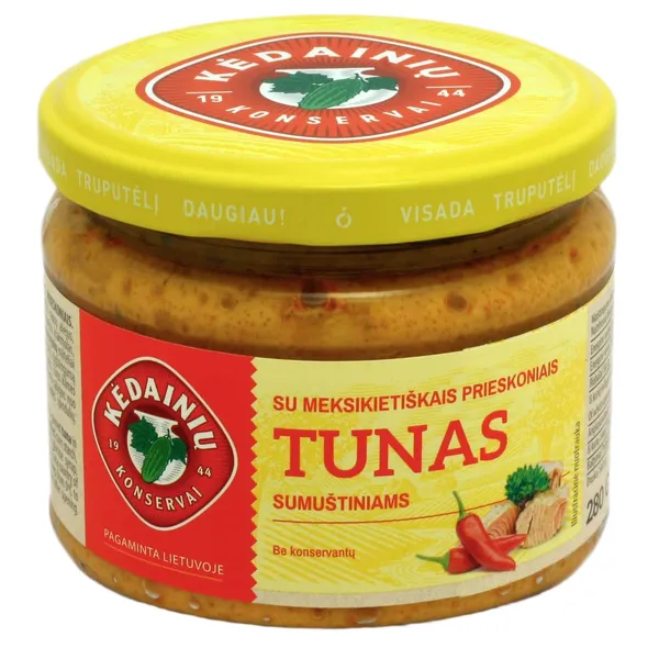Tunas sumuštiniams su meksikietiškais prieskoniais KĖDAINIŲ KONSERVAI, 280 g