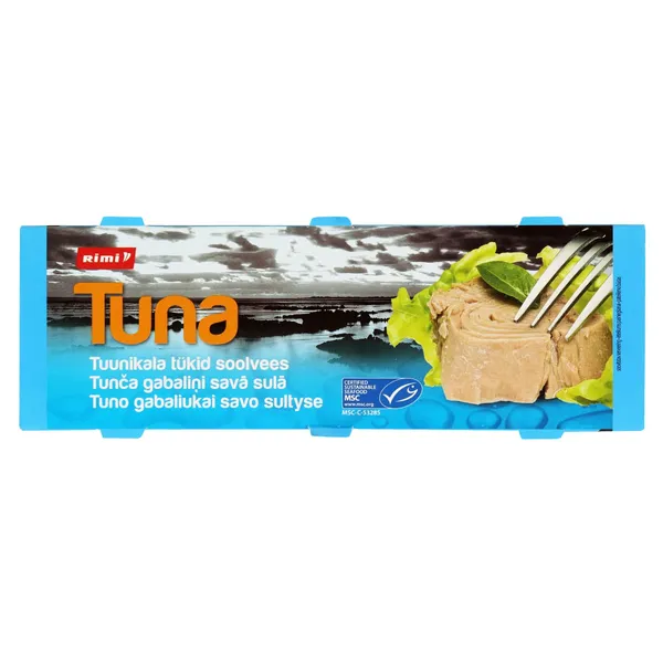 Tuno filė savo sultyse RIMI, MSC 3 x 80 g