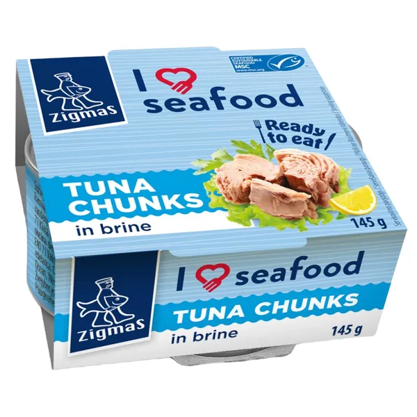 Tuno gabaliukai sūryme ZIGMAS I LOVE SEAFOOD, MSC, 145 g