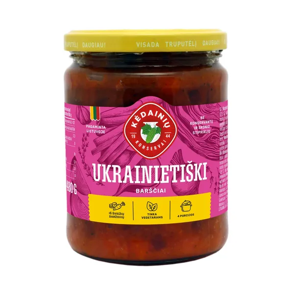 Ukrainietiškų barščių sriuba KĖDAINIŲ KONSERVŲ FABRIKAS, 480 g