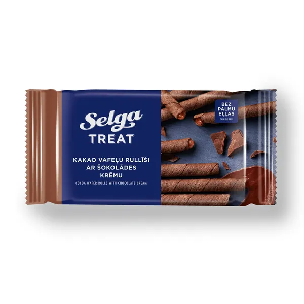 Vafeļu rullīši Selga ar šokolādes krēmu 160g