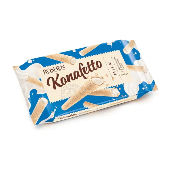 Vafeļu trubiņas Konafetto piena pild. 140g