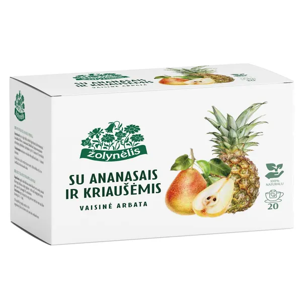 Vaisinė arbata ŽOLYNĖLIS, su ananasais ir kriaušėmis, 40 g