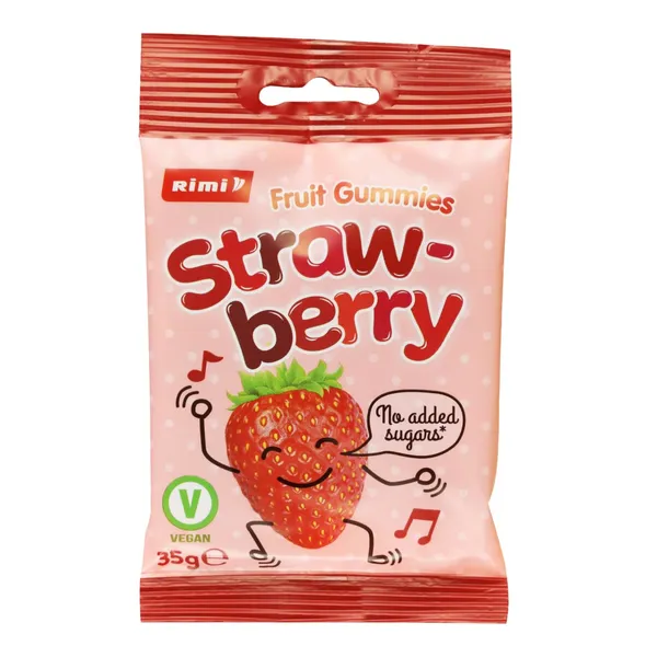 Augļu želejkonfektes Rimi zemeņu 35g