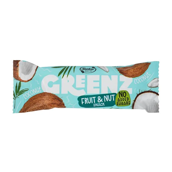 Vaisių ir riešutų užkandis GREENZ COCONUT, 30 g