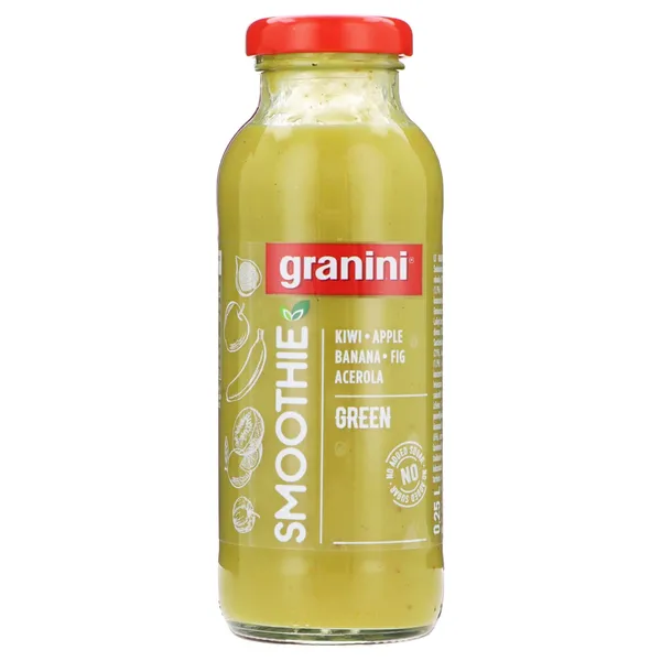 Kivių, obuolių, bananų, acerolos vaisių kokteilis GRANINI GREEN, 250 ml