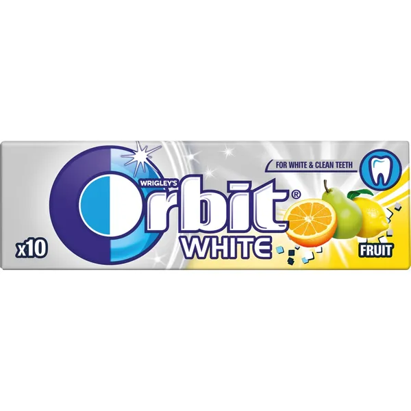 Košļājamā gumija Orbit White augļu garšas 14g