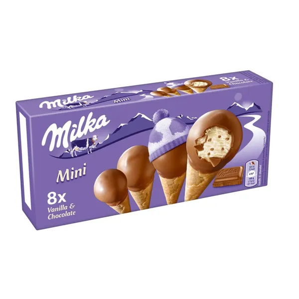 Valgomieji ledai MILKA su pienišku šokoladu, 200 ml/141 g