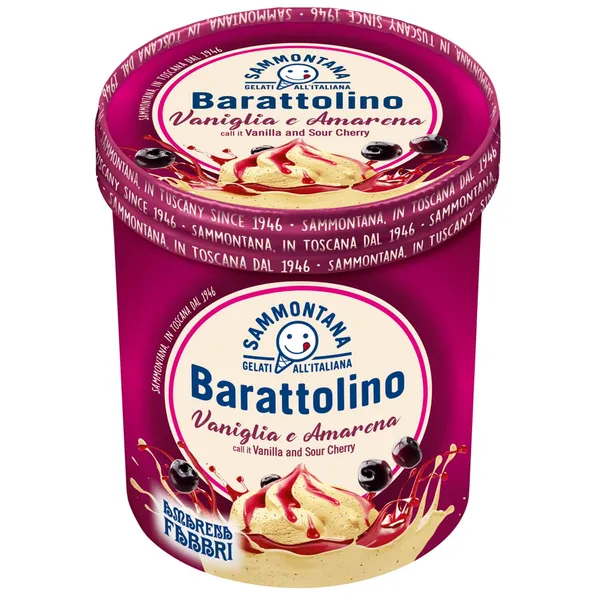 Saldējums Barattolino skābo ķiršu 500g/800ml