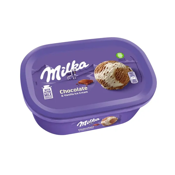 Saldējums Milka vaniļas un šok. 439g/900ml