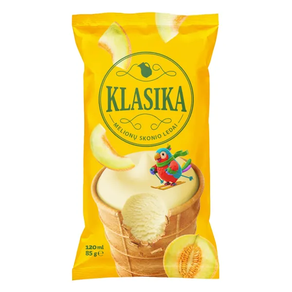 Valgomieji ledai KLASIKA, melionų skonio, 85 g / 120 ml