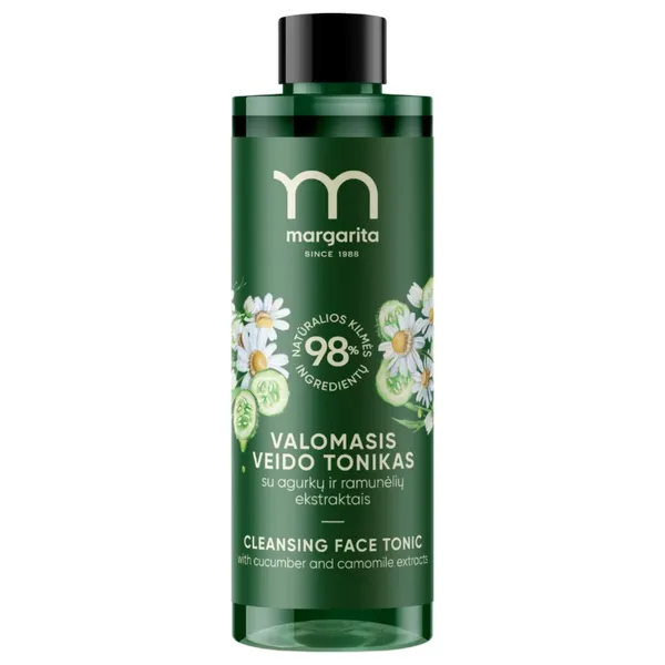 Valomasis tonikas su agurkų ir ramunėlių ekstraktais MARGARITA, 200 ml