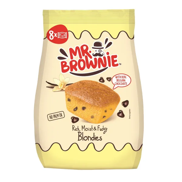 Vaniliniai keksiukai su belgiško šokolado gabaliukais MR BROWNIE, 200 g