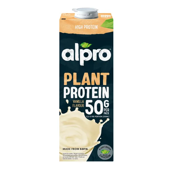 Vanilės skonio sojos gėrimas su kalciu ir vitaminais, ALPRO PLANT PROTEIN, 1 l
