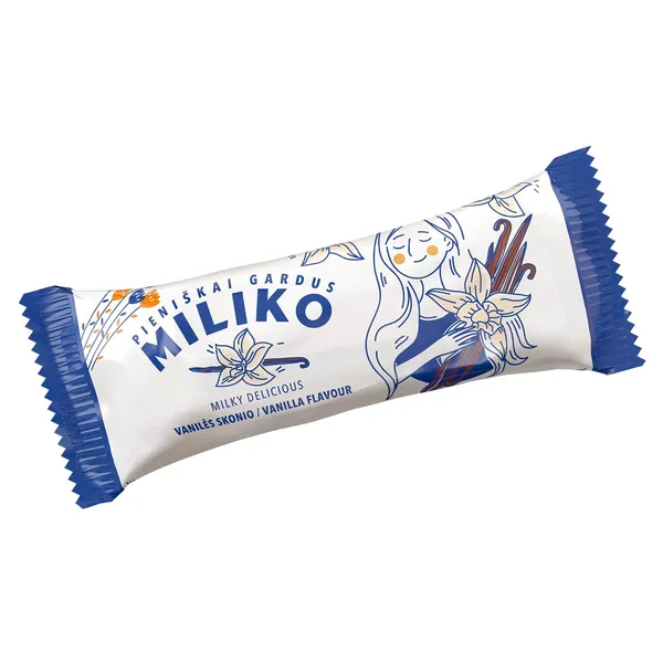Glaistytas desertas MILIKO, vanilės skonio, 23 % rieb., 35 g