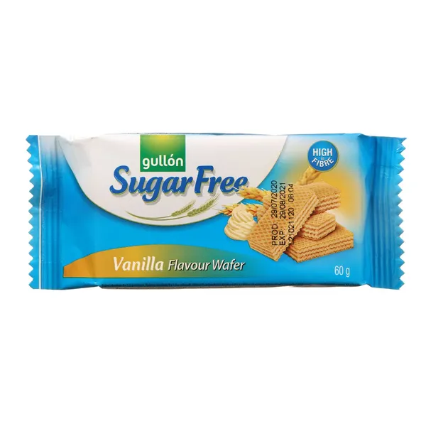 Vafeles Gullon ar vaniļas pild. bez cuk. 60g