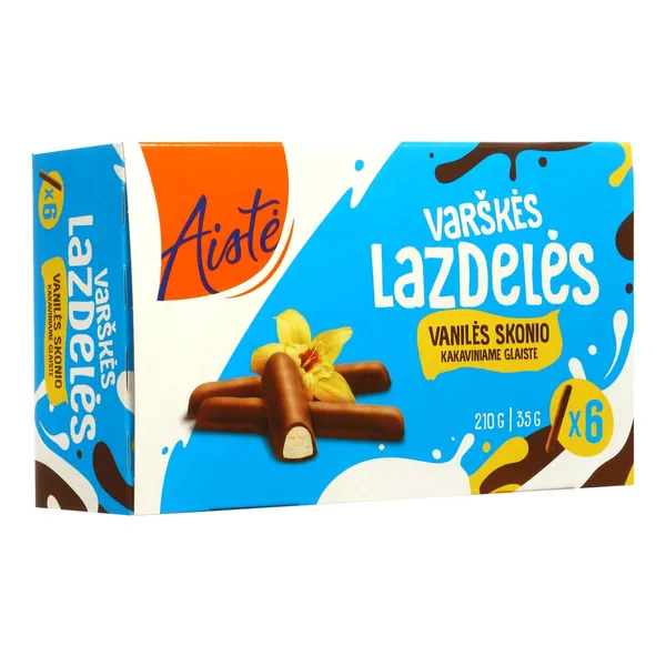Vanilės skonio varškės lazdelės kakaviniame glaiste AISTĖ, 6 x 35 g