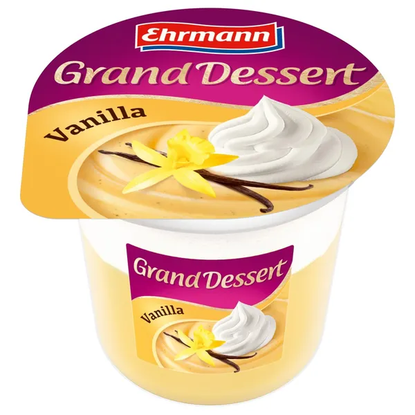 Vanilės skonio desertas su grietinėle EHRMANN, 190 g