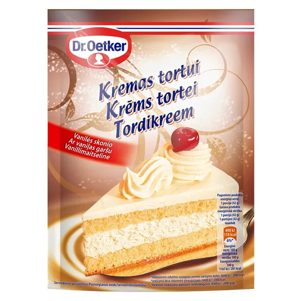 Vanilės skonio kremas tortui DR. OETKER, 105 g