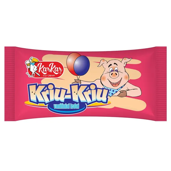 Vaniliniai valgomieji ledai KRIU KRIU, 120 ml / 71 g
