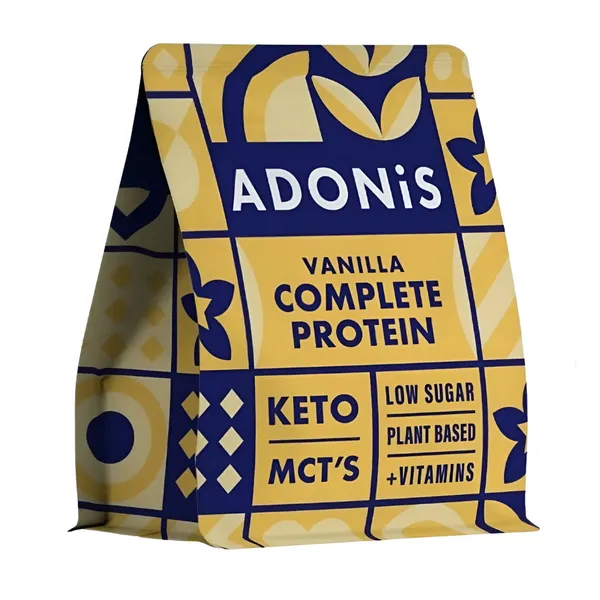 Vaniliniai KETO baltymų milteliai ADONIS su saldikliais, 350 g