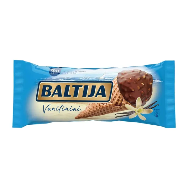 Vaniliniai valgomieji ledai BALTIJA, 150 ml / 95 g