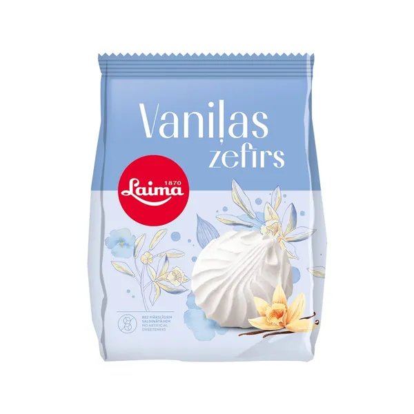 Vaniliniai zefyrai LAIMA, 200 g