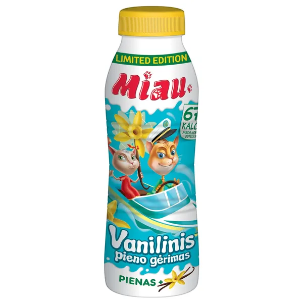 Vanilinis pieno gėrimas MIAU, 450 ml