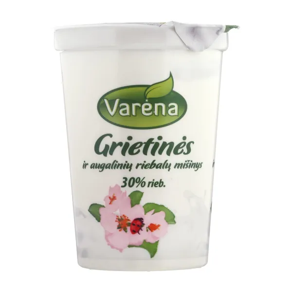 Grietinės ir augalinių riebalų mišinys VARĖNOS, 30%, 360g