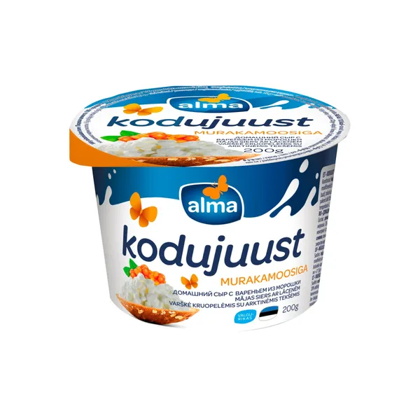 Varškė kruopelėmis su arktinėmis tekšėmis ALMA, 5 % rieb., 200 g