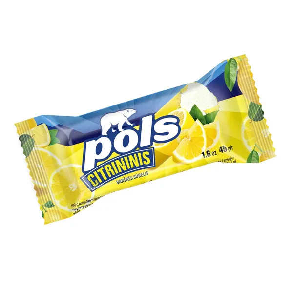 Varškės sūrelis su citrininiu glaistu ir citrinomis POLS, 45 g