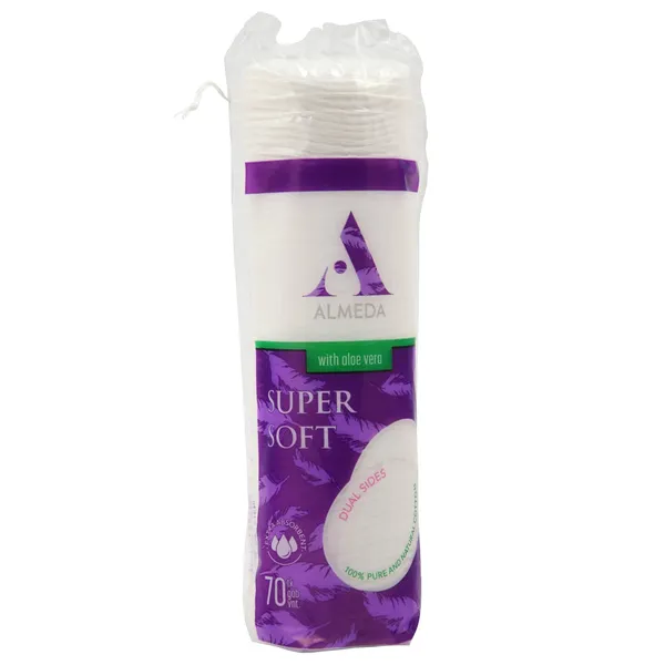 Kosmetiniai vatos padeliai ALMEDA SUPER SOFT, 70 vnt.