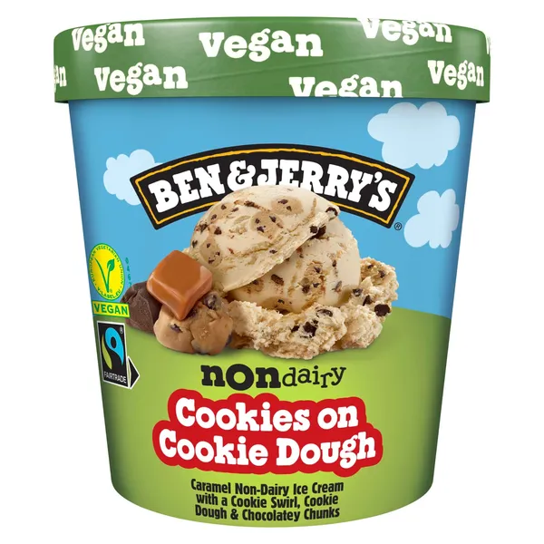 Veganiški karameliniai valgomieji ledai su sausainių įdaru BEN&JERRY'S, 465 ml / 415 g