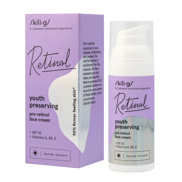 Veido kremas su pro-retinoliu KILIG RETINOL, 50 ml