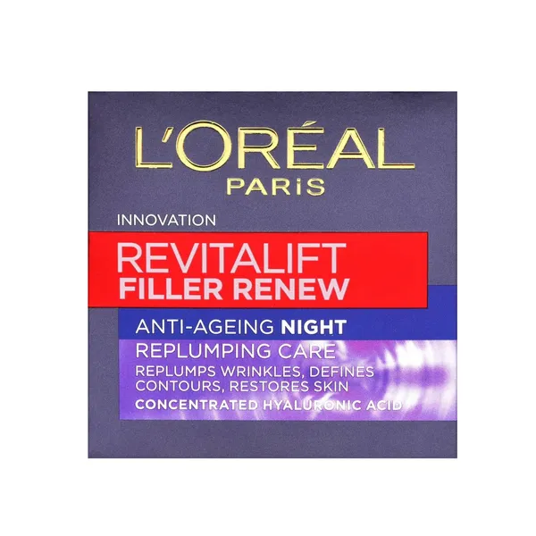 Veido naktinis kremas L'OREAL REVITALIFT FILLER [HA], 50 ml