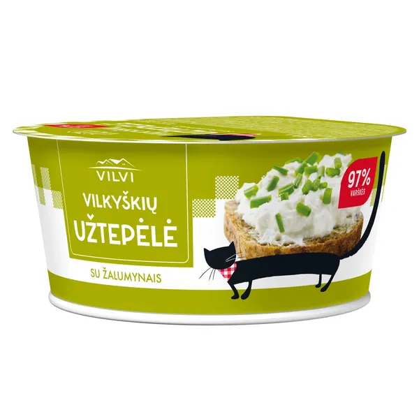 Varškės užtepėlė VILKYŠKIŲ, su žalumynais, 18% riebumo, 150 g