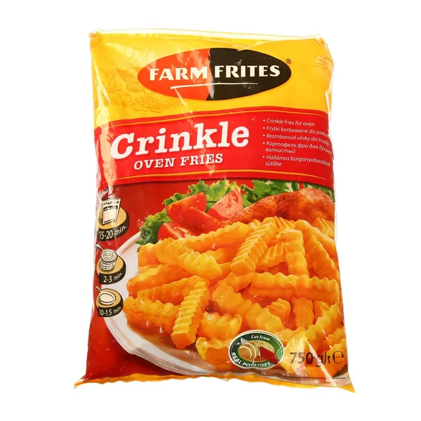 Šaldytos apkeptos vingiuotos bulvytės kepti orkaitėje FARM FRITES, 750 g