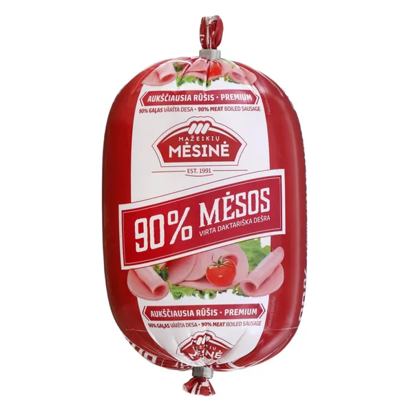 Virta dešra DAKTARIŠKA 90 % mėsos MAŽEIKIŲ MĖSINĖ, a.r., 600 g