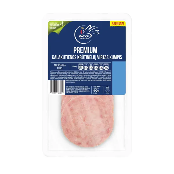 Tītara krūtiņas šķiņķis Arvi vārīts 90g