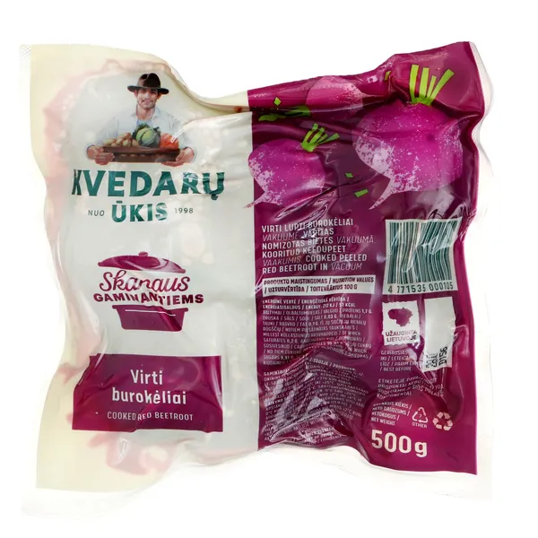Bietes vārītas, 500g, gab
