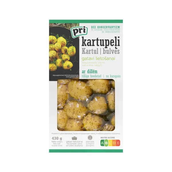 Kartupeļi vārīti ar dillēm 430g