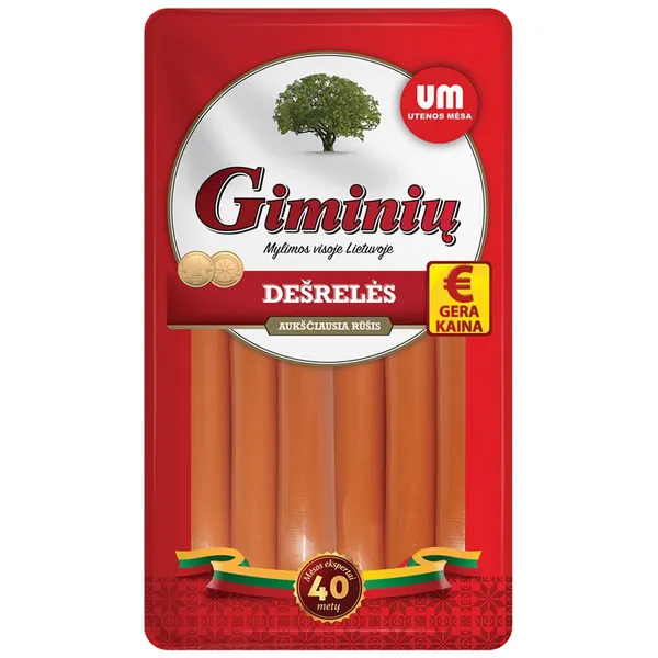 Virtos GIMINIŲ dešrelės, a. r., 860 g
