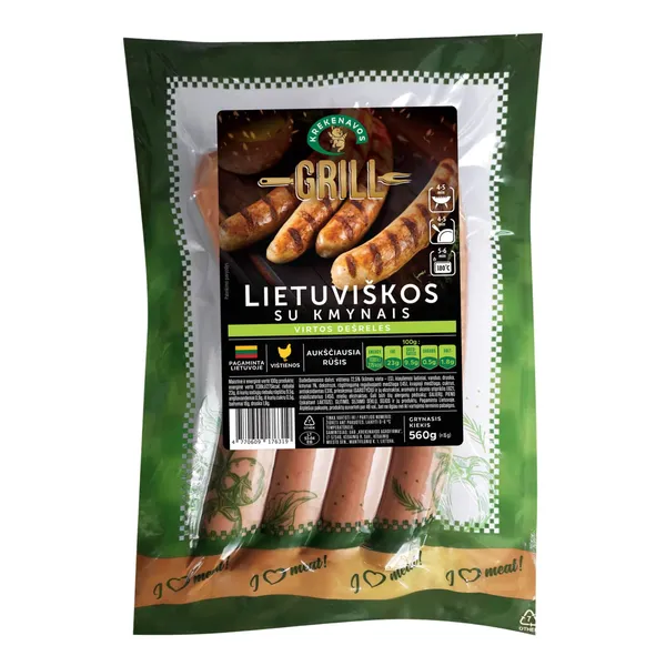 Virtos kepamosios LIETUVIŠKOS dešrelės su kmynais, a. r., 560 g