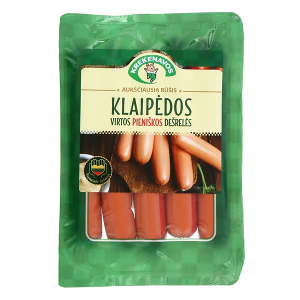 Virtos KLAIPĖDOS pieniškos dešrelės, a. r., 300 g (dujose)