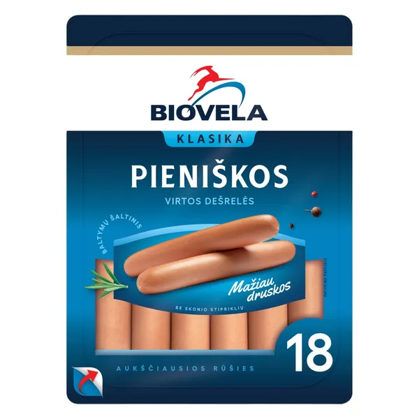 Virtos pieniškos dešrelės BIOVELA, Aukščiausia rūšis, 780 g