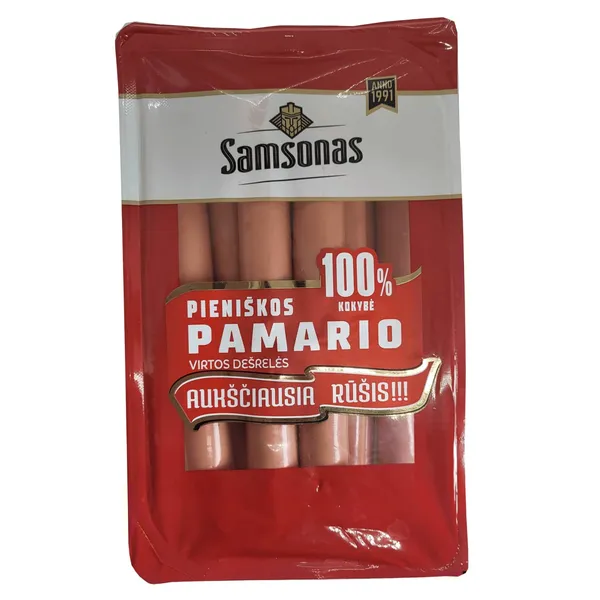 Virtos SAMSONO PAMARIO pieniškos dešrelės, a. r., 260 g