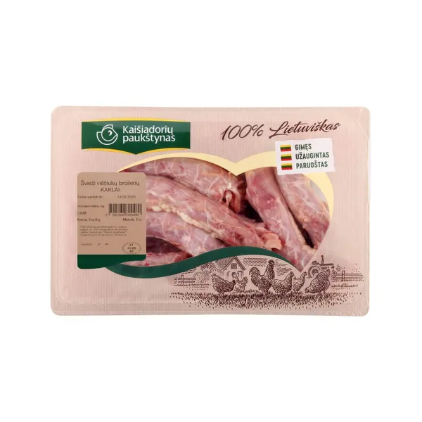 Švieži viščiukų broilerių kaklai KAIŠIADORIŲ PAUKŠTYNAS, 400 g