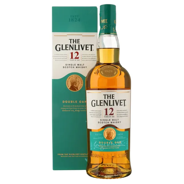 Škotiškas viskis THE GLENLIVET 12YO salyklinis su dėžute, 40%, 0,7 l
